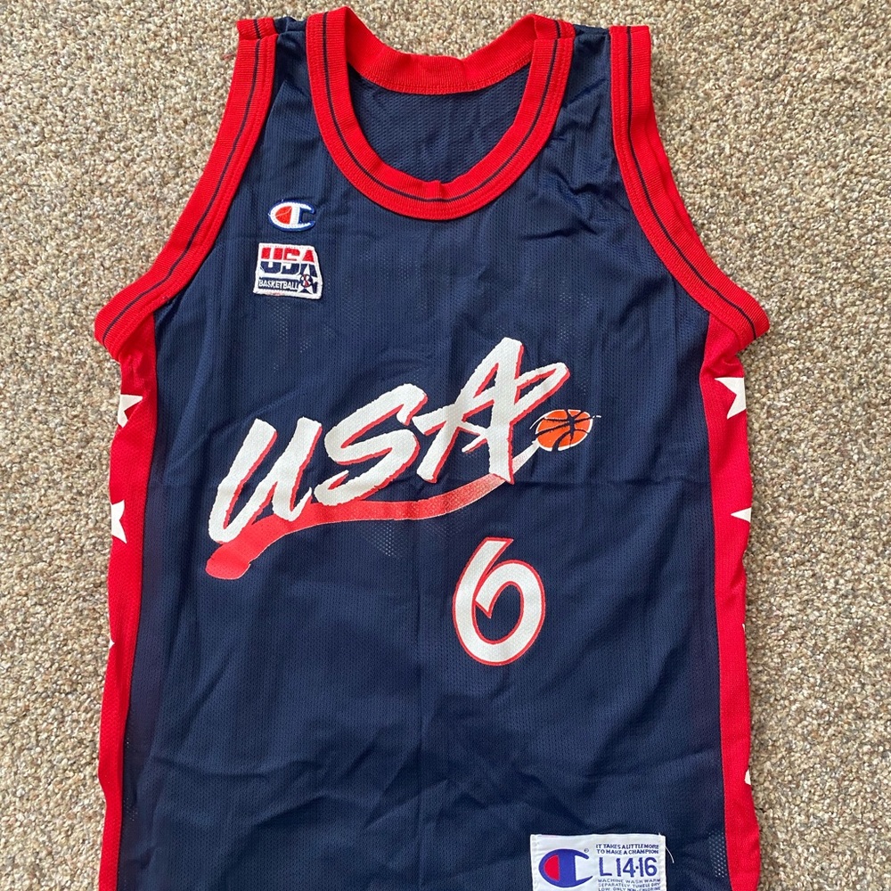 Champion USA Hardaway Dream Team Jersey size Youth L 14-16